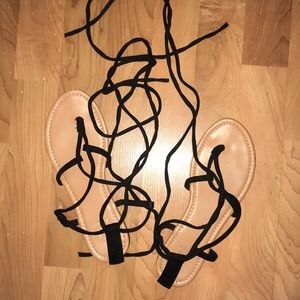Lace up soft gladiator sandals